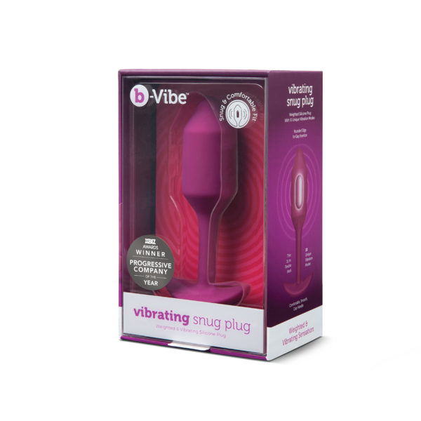 b-Vive Snug Plug Vibrating Rose Medium