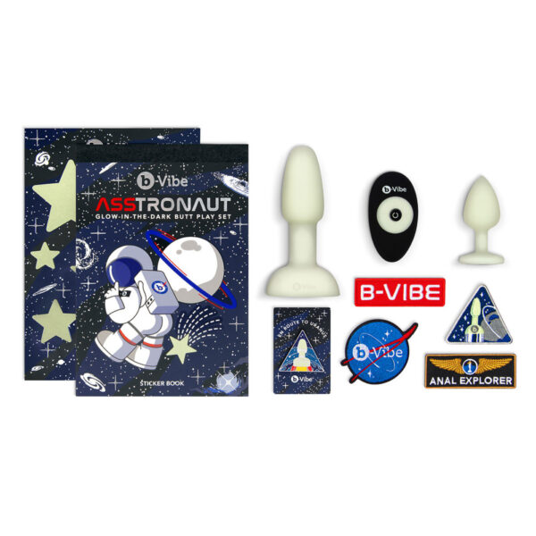 B Vibe Asstronaut Glow In The Dark Play Set